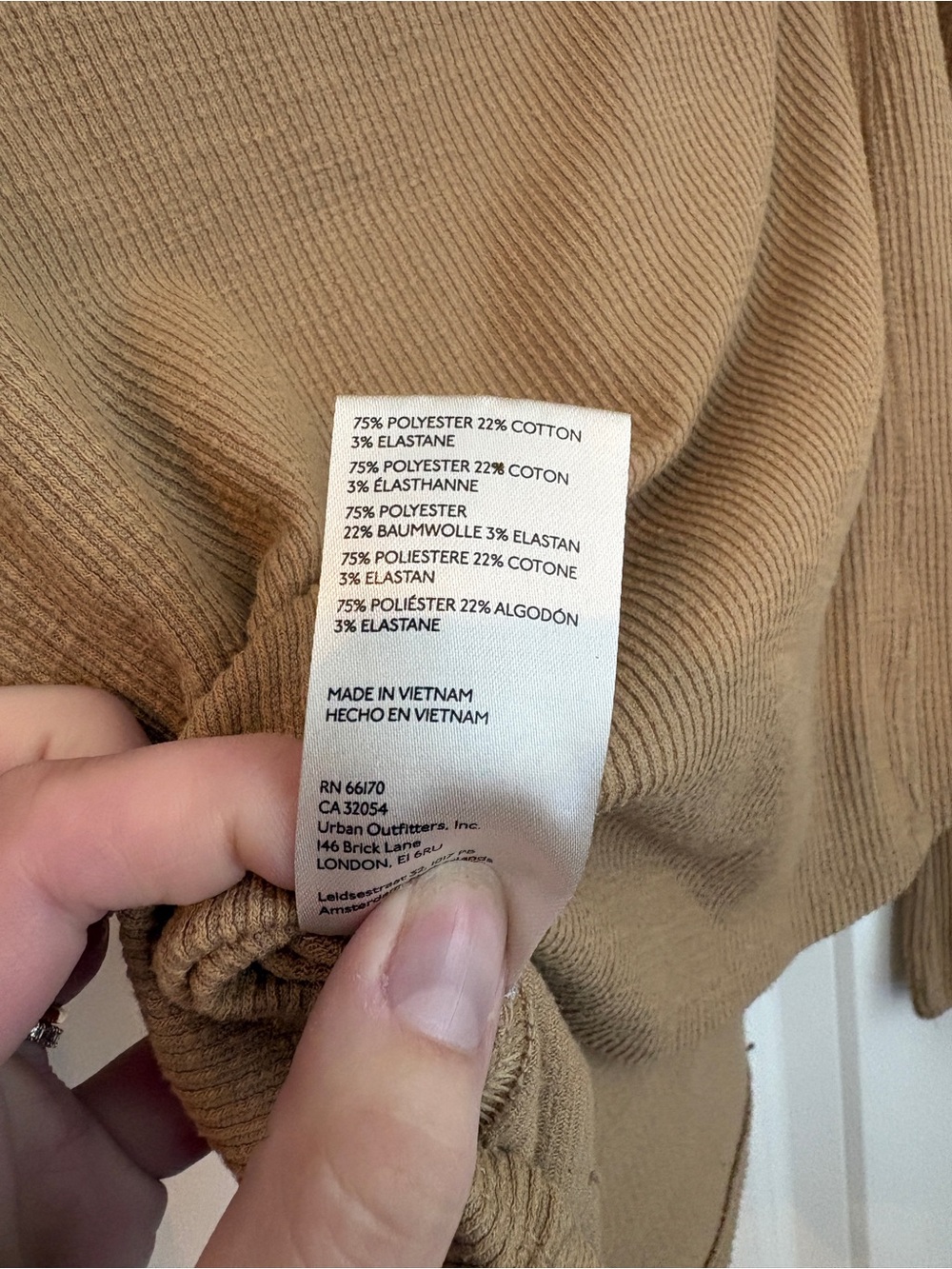 Free People Addie Layering Top Women’s Medium Off the Shoulder Tan Going Out - Picture 8 of 8
